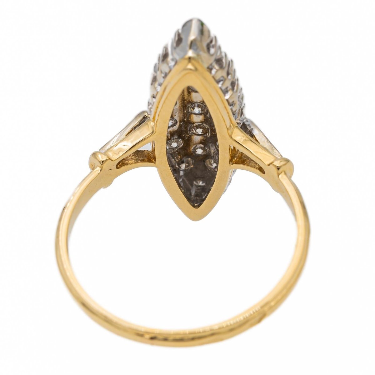 Bague Marquise Or jaune Diamant - Castafiore