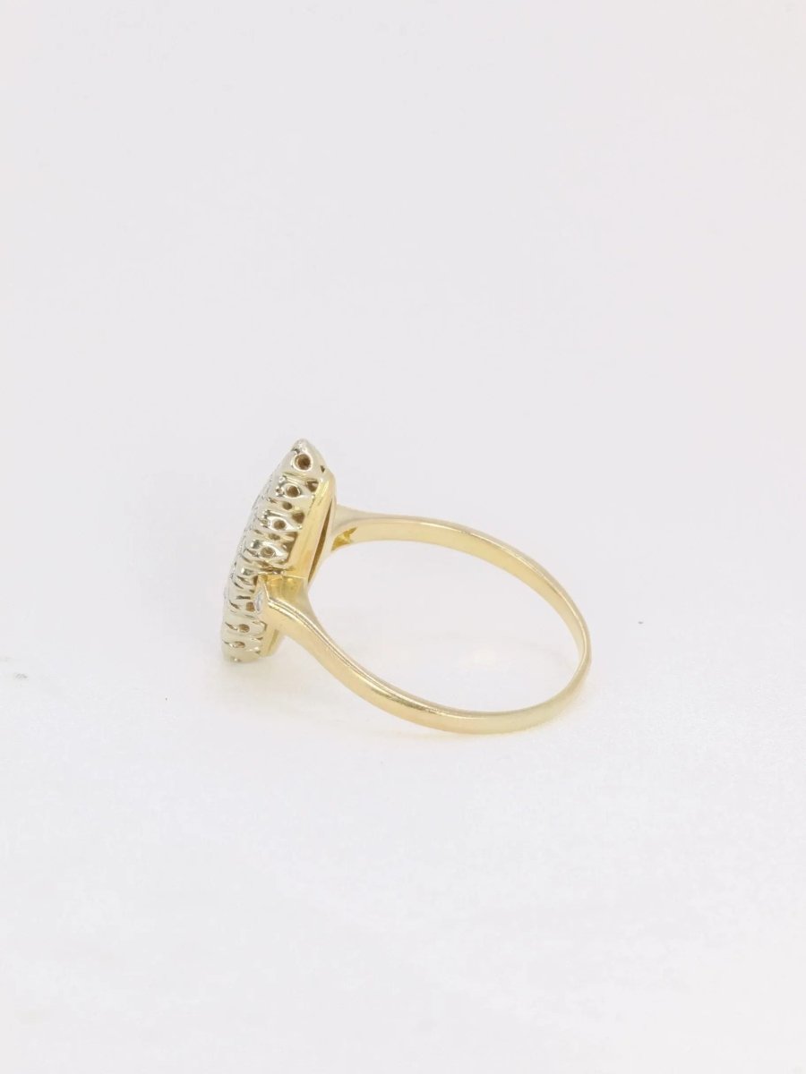Bague marquise vintage en or et diamants - Castafiore