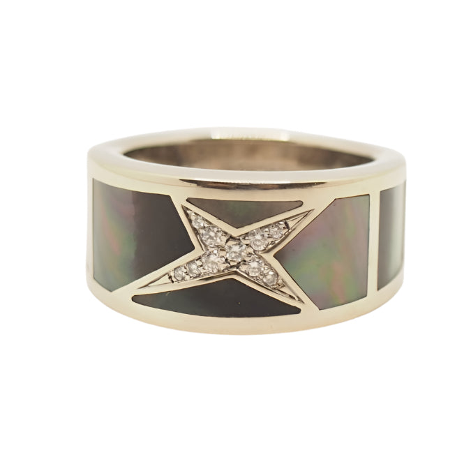 Bague Mauboussin Etoile beauté en or blanc, nacres et diamants - Castafiore