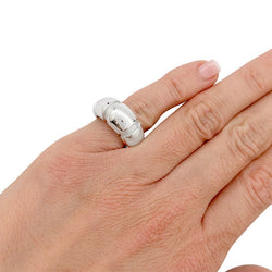 Bague MAUBOUSSIN, "Nadja", or blanc - Castafiore