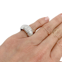Bague MAUBOUSSIN, "Nadja", or blanc, diamants - Castafiore