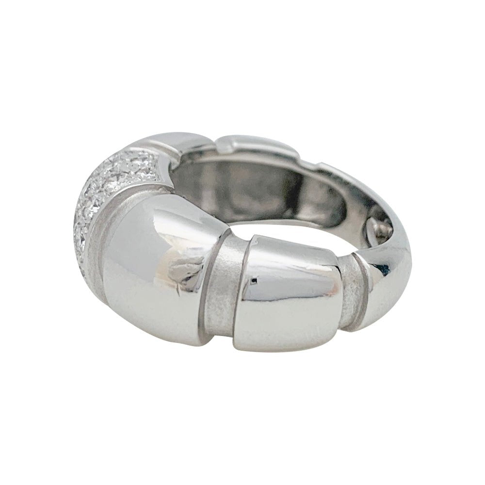 Bague MAUBOUSSIN, "Nadja", or blanc, diamants - Castafiore