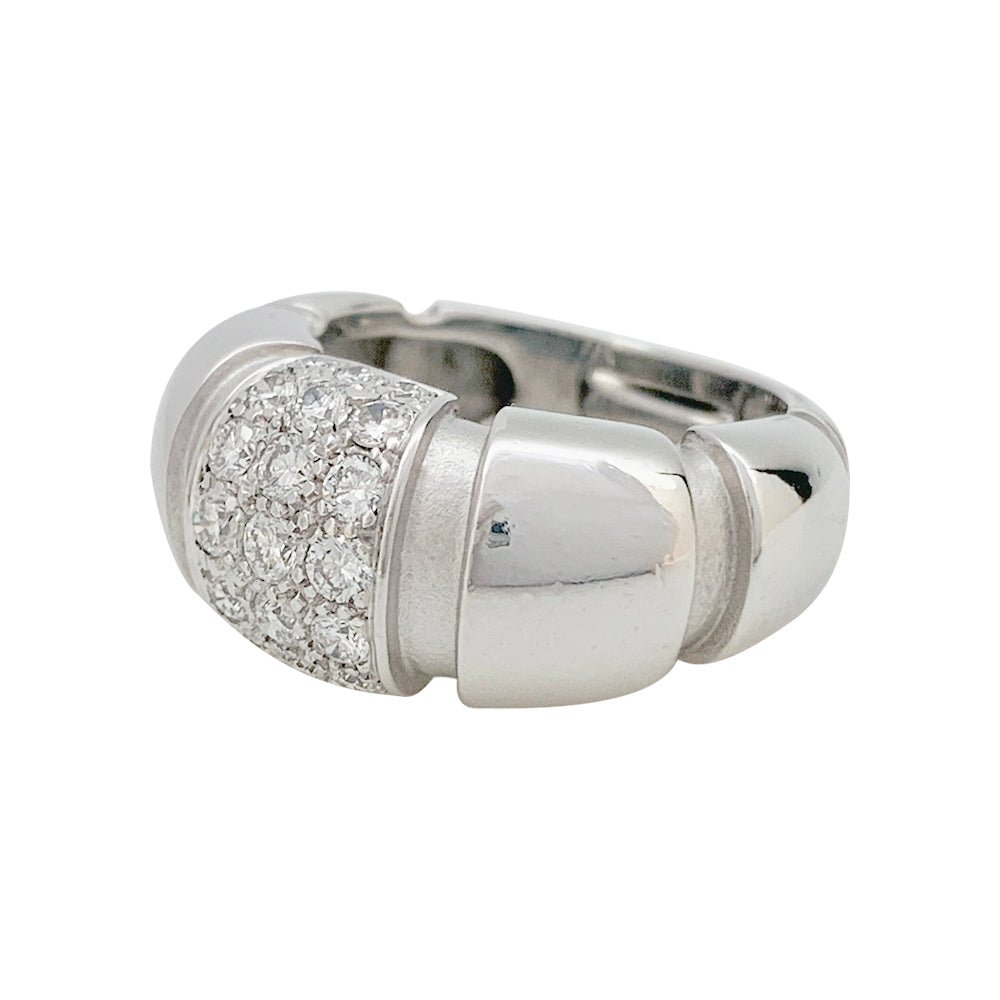 Bague MAUBOUSSIN, "Nadja", or blanc, diamants - Castafiore