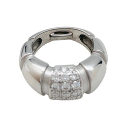 Bague MAUBOUSSIN, "Nadja", or blanc, diamants - Castafiore