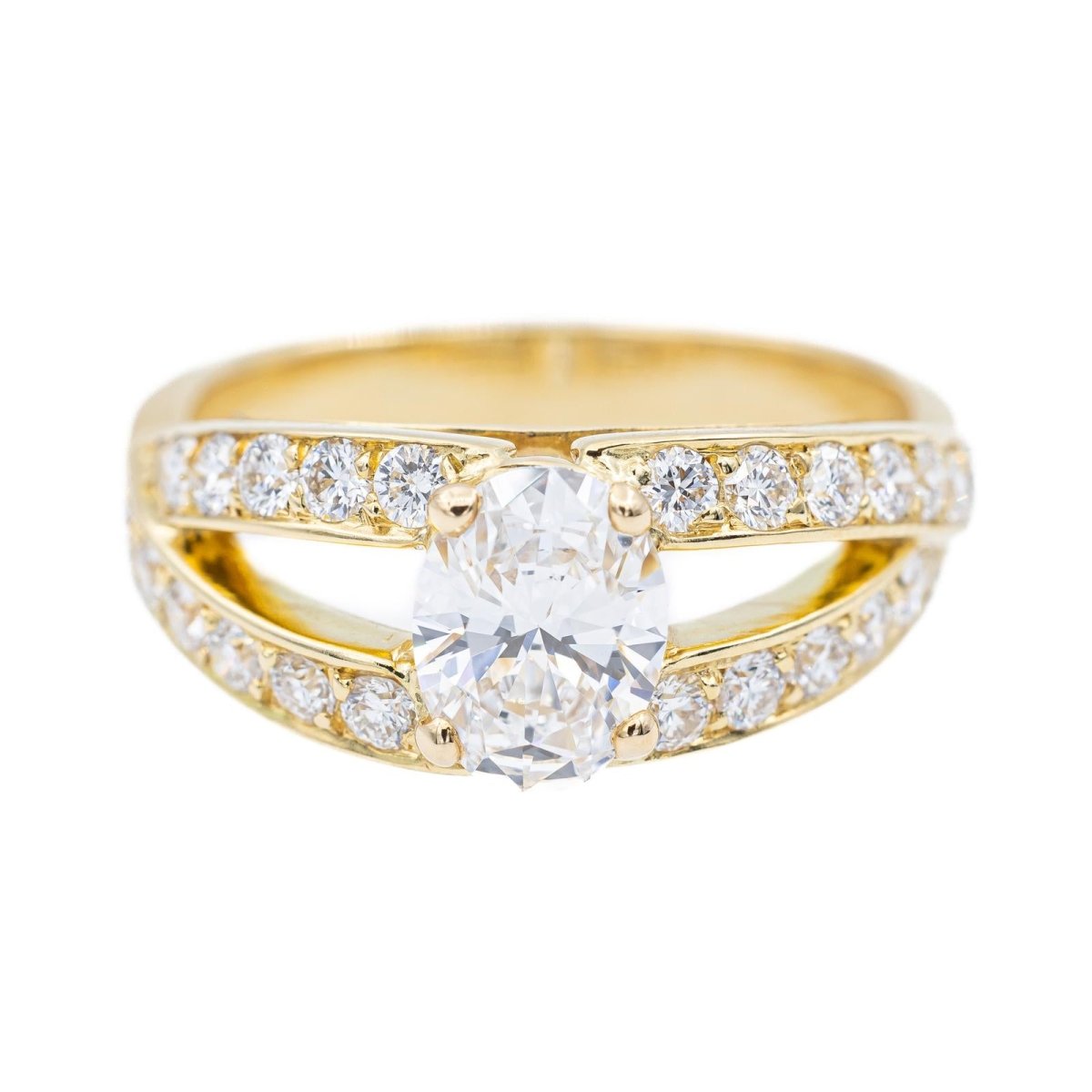 Ring MELLERIO in yellow and diamond gold Castafiore