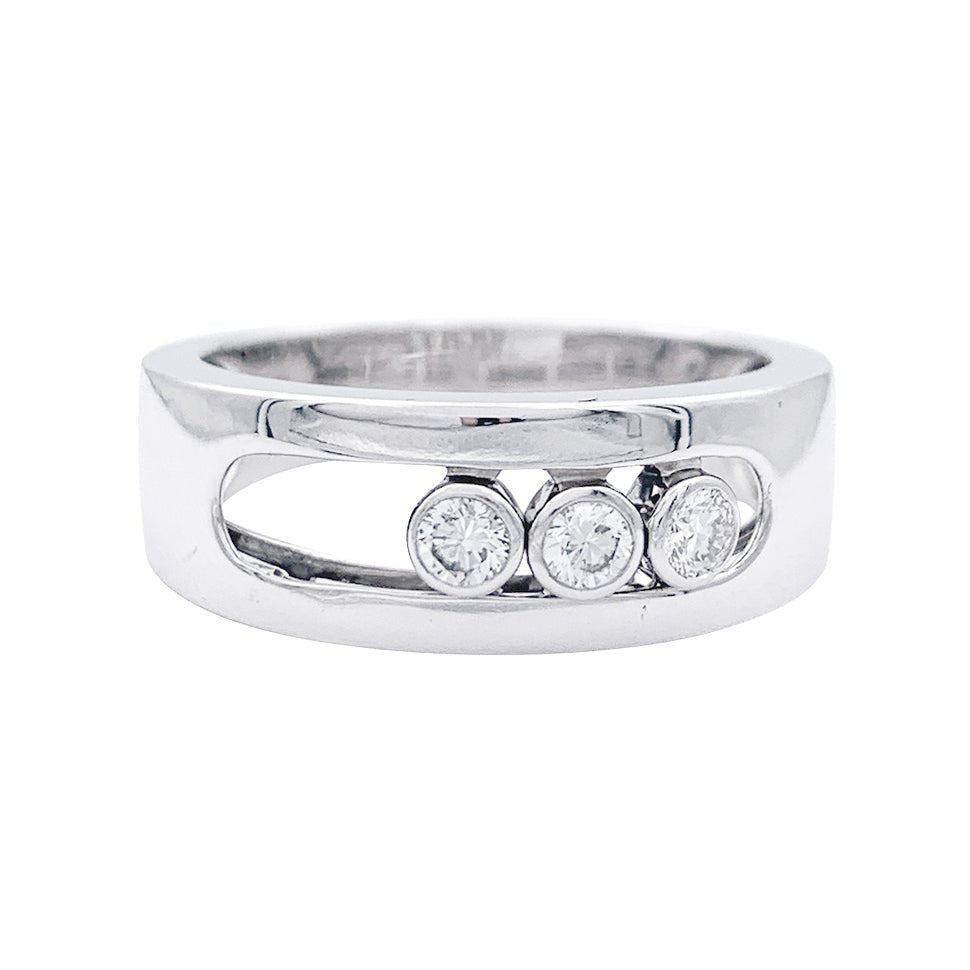 Bague Messika, "Move Joaillerie PM", or blanc, diamants. - Castafiore