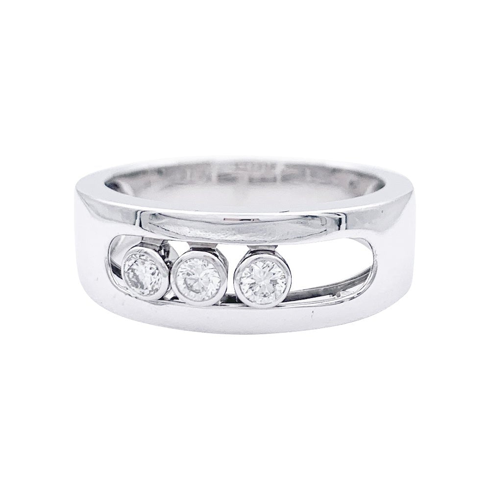 Bague Messika, "Move Joaillerie PM", or blanc, diamants. - Castafiore