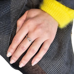 Bague MESSIKA "Move Link Multi" en or blanc et diamants - Castafiore