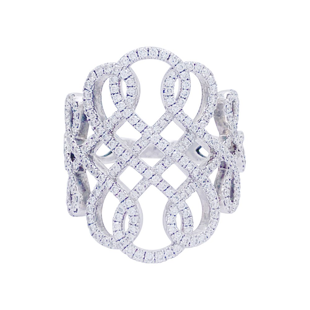 Bague Messika, "Promess", or blanc, diamants - Castafiore
