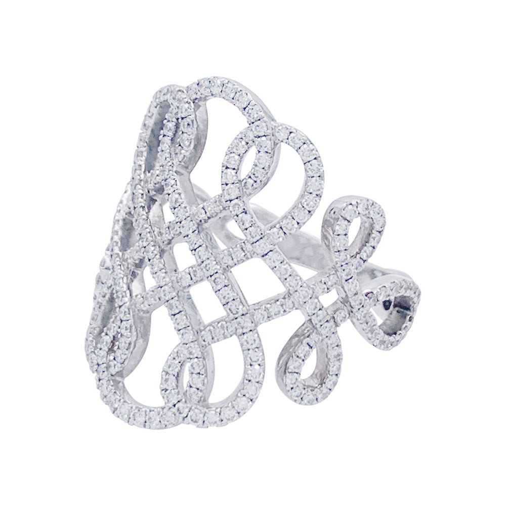 Bague Messika, "Promess", or blanc, diamants - Castafiore