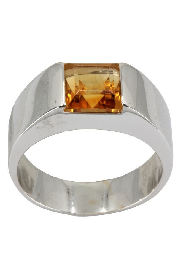 BAGUE MODERNE CITRINE MANDARINE - Castafiore