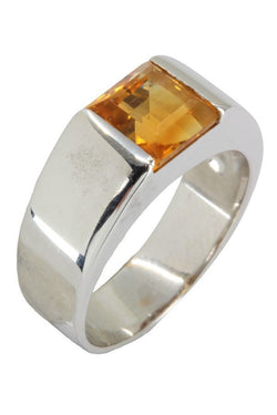 BAGUE MODERNE CITRINE MANDARINE - Castafiore