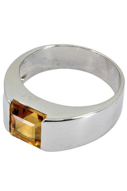 BAGUE MODERNE CITRINE MANDARINE - Castafiore