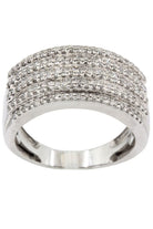 BAGUE MODERNE PAVAGE DIAMANTS - Castafiore