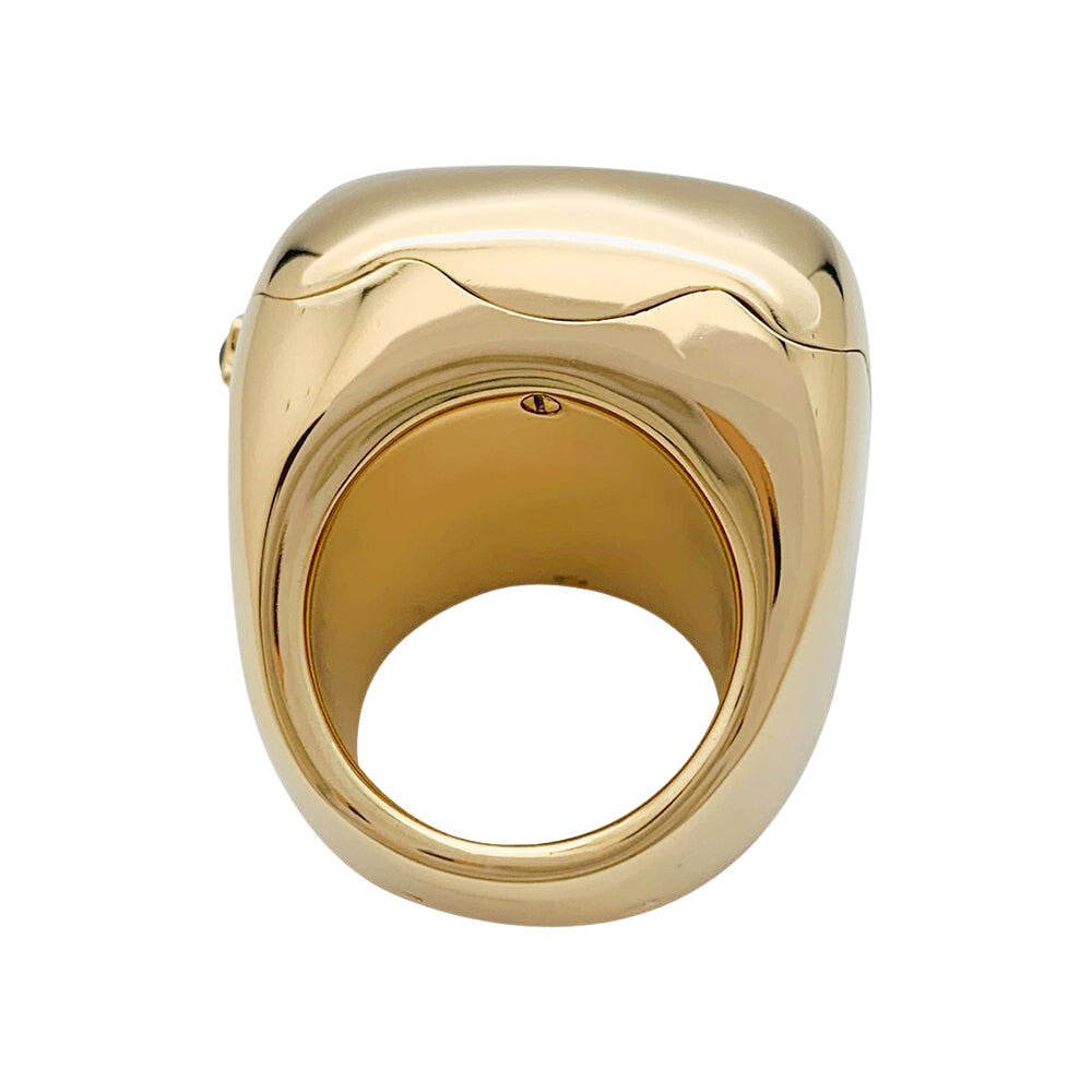 Bague montre Dior, modèle "Nougat", en or jaune et onyx - Castafiore