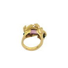 Bague motif Animalier or jaune et tourmaline - Castafiore