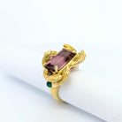 Bague motif Animalier or jaune et tourmaline - Castafiore