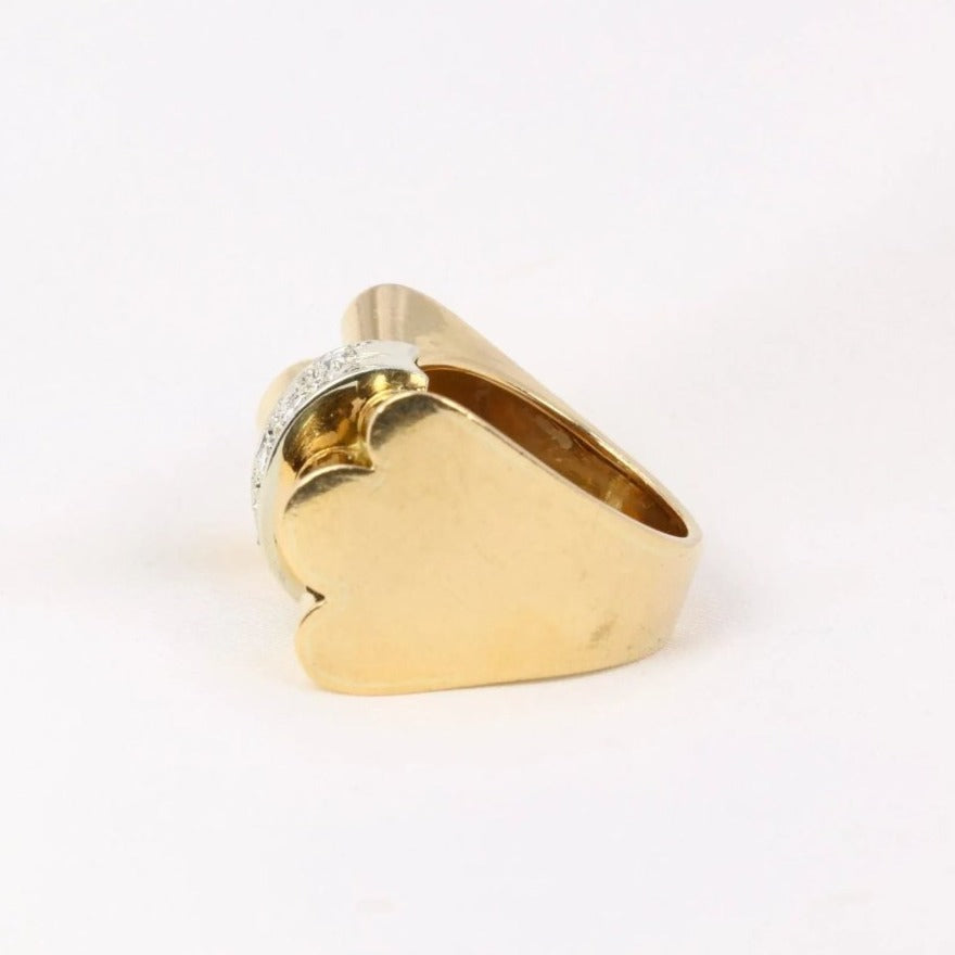 Bague nœud Art-Déco en or et diamants - Castafiore