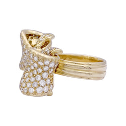 Bague Noeud en or jaune et diamants - Castafiore