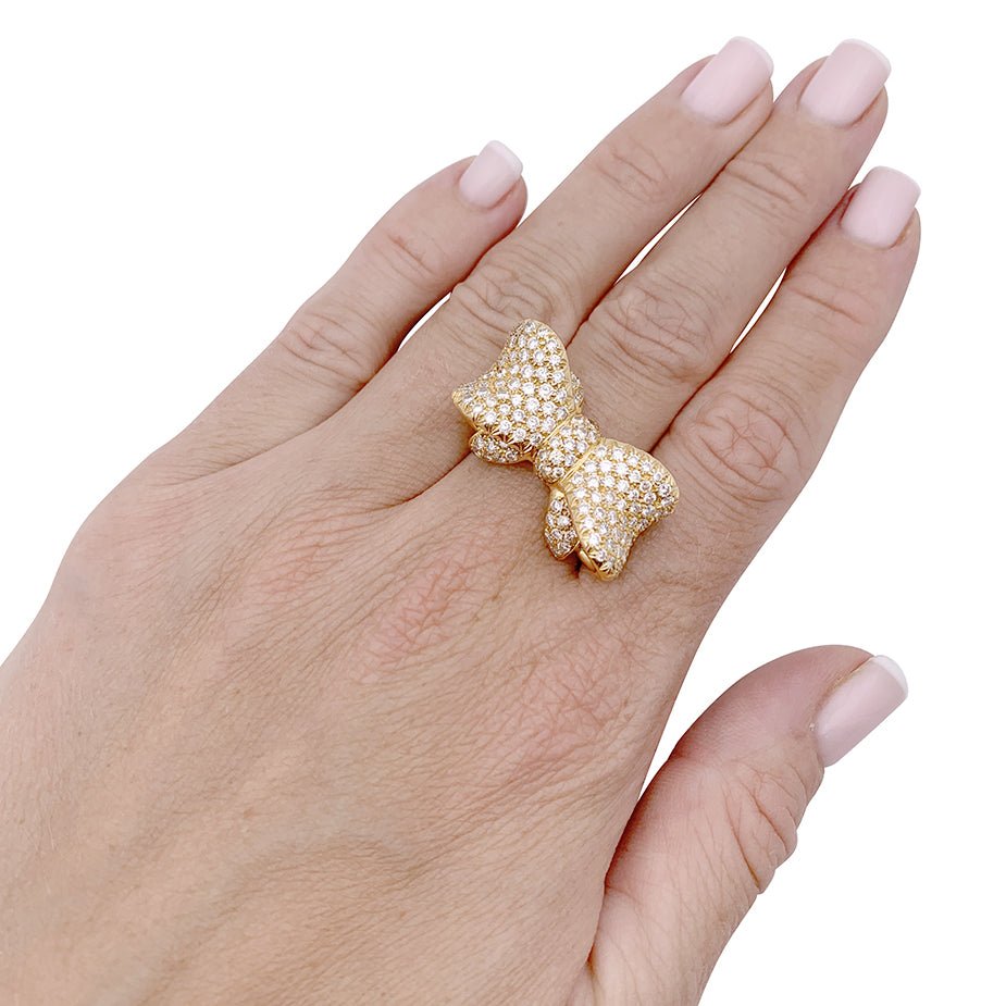 Bague Noeud en or jaune et diamants - Castafiore