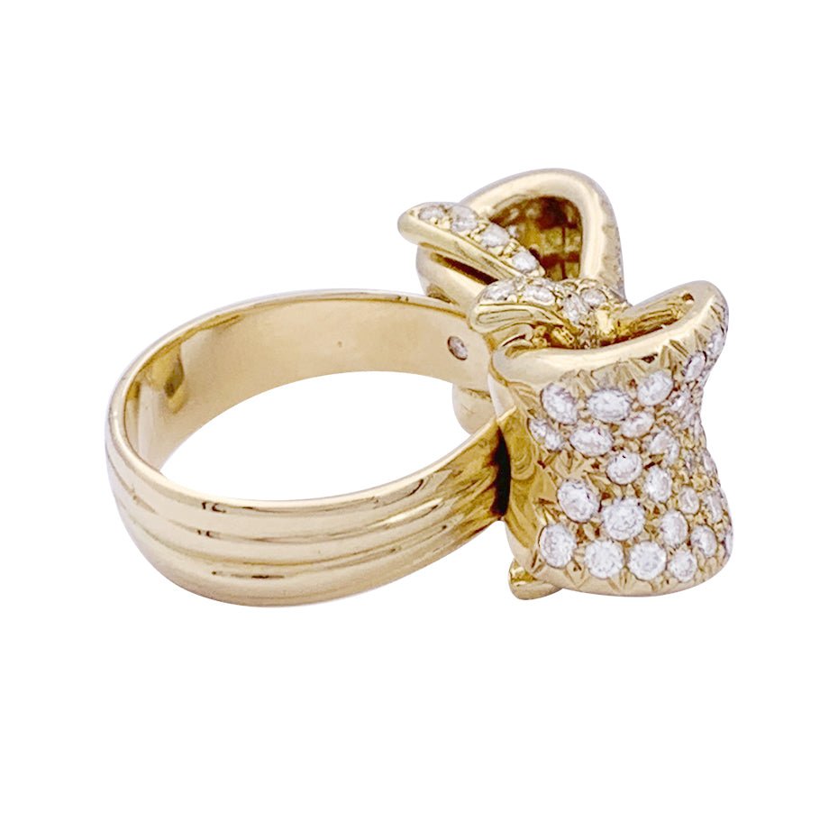 Bague Noeud en or jaune et diamants - Castafiore