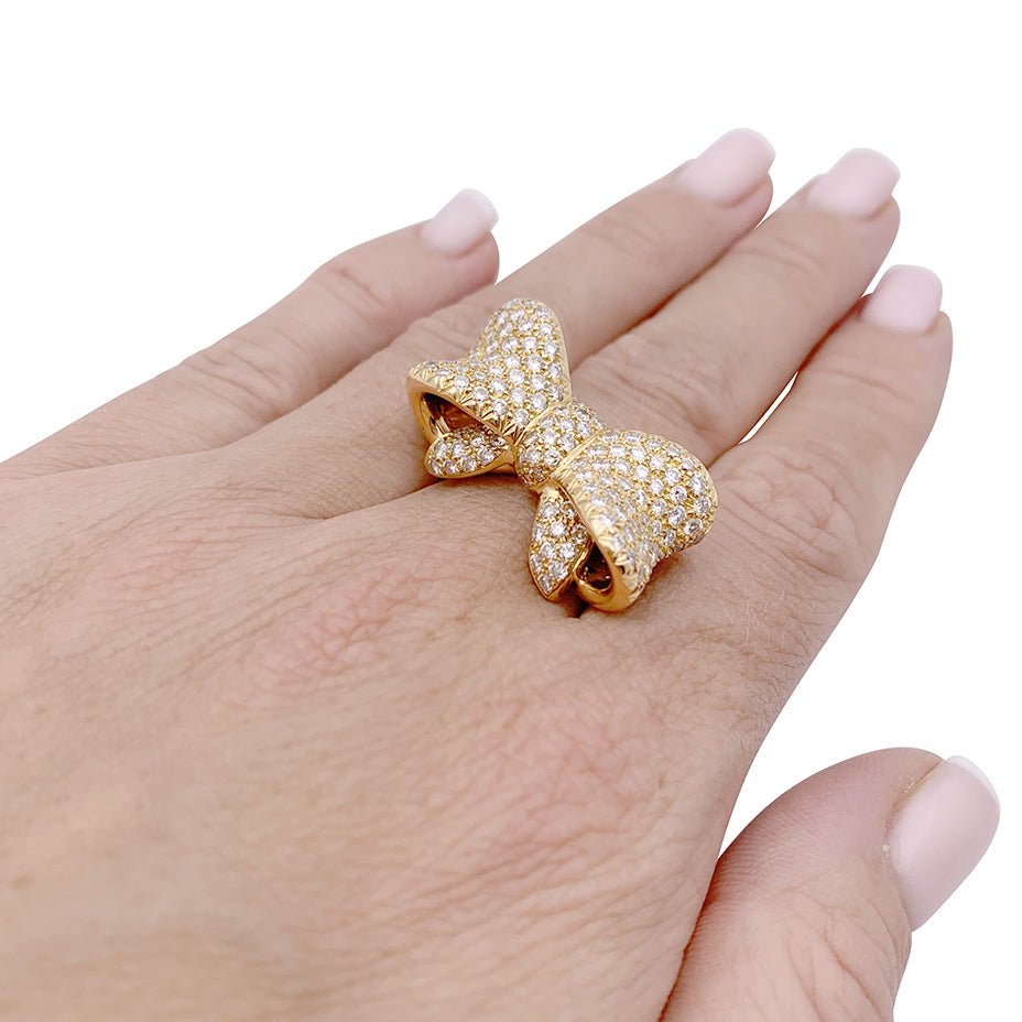 Bague Noeud en or jaune et diamants - Castafiore
