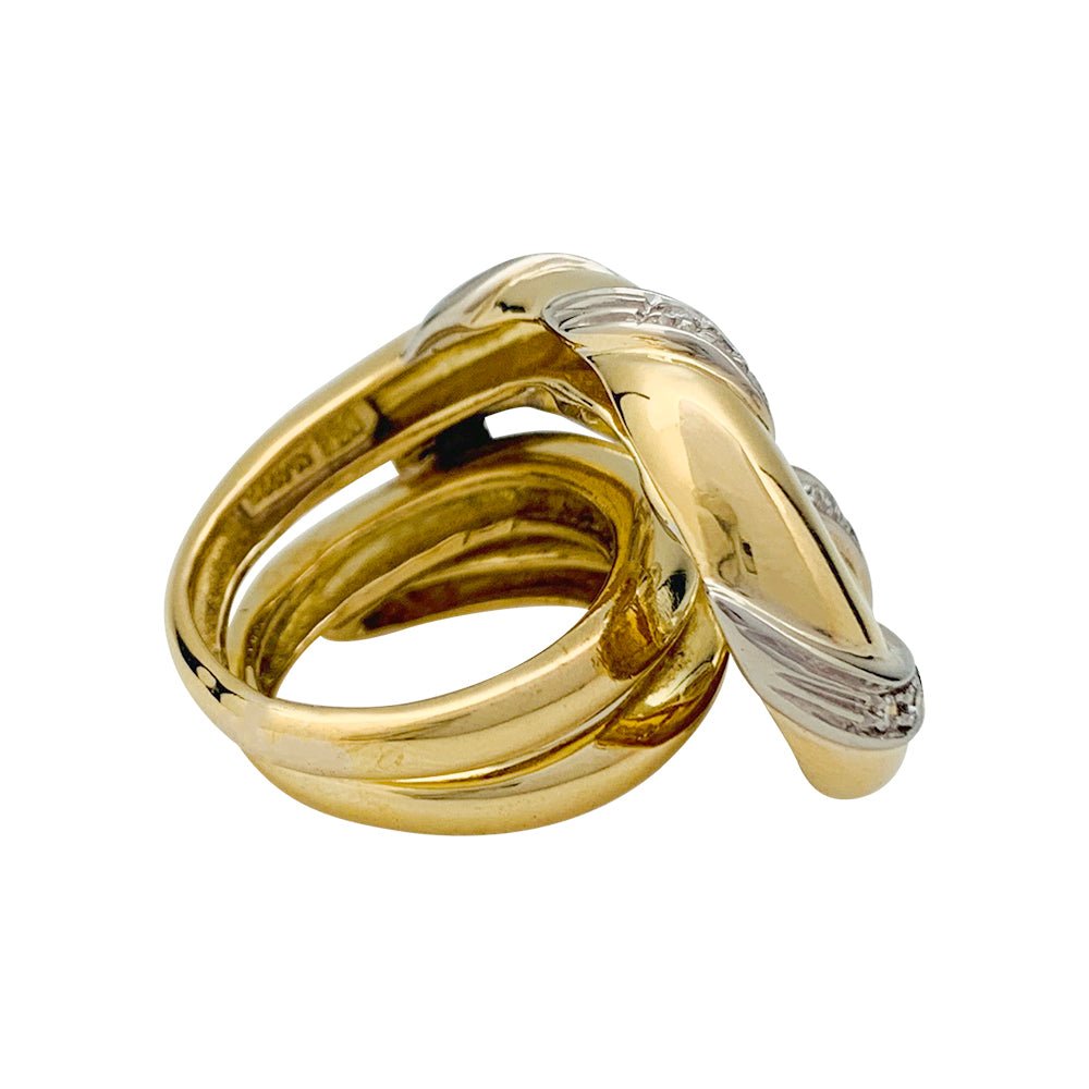 Bague "Noeud" en or sertie de diamants - Castafiore