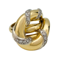 Bague "Noeud" en or sertie de diamants - Castafiore