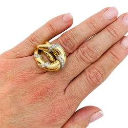 Bague "Noeud" en or sertie de diamants - Castafiore