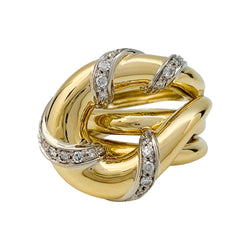 Bague "Noeud" en or sertie de diamants - Castafiore