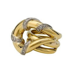 Bague "Noeud" en or sertie de diamants - Castafiore