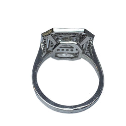 Bague octogonale en or 18 carats ornée de diamants - Castafiore