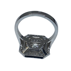 Bague octogonale en or 18 carats ornée de diamants - Castafiore