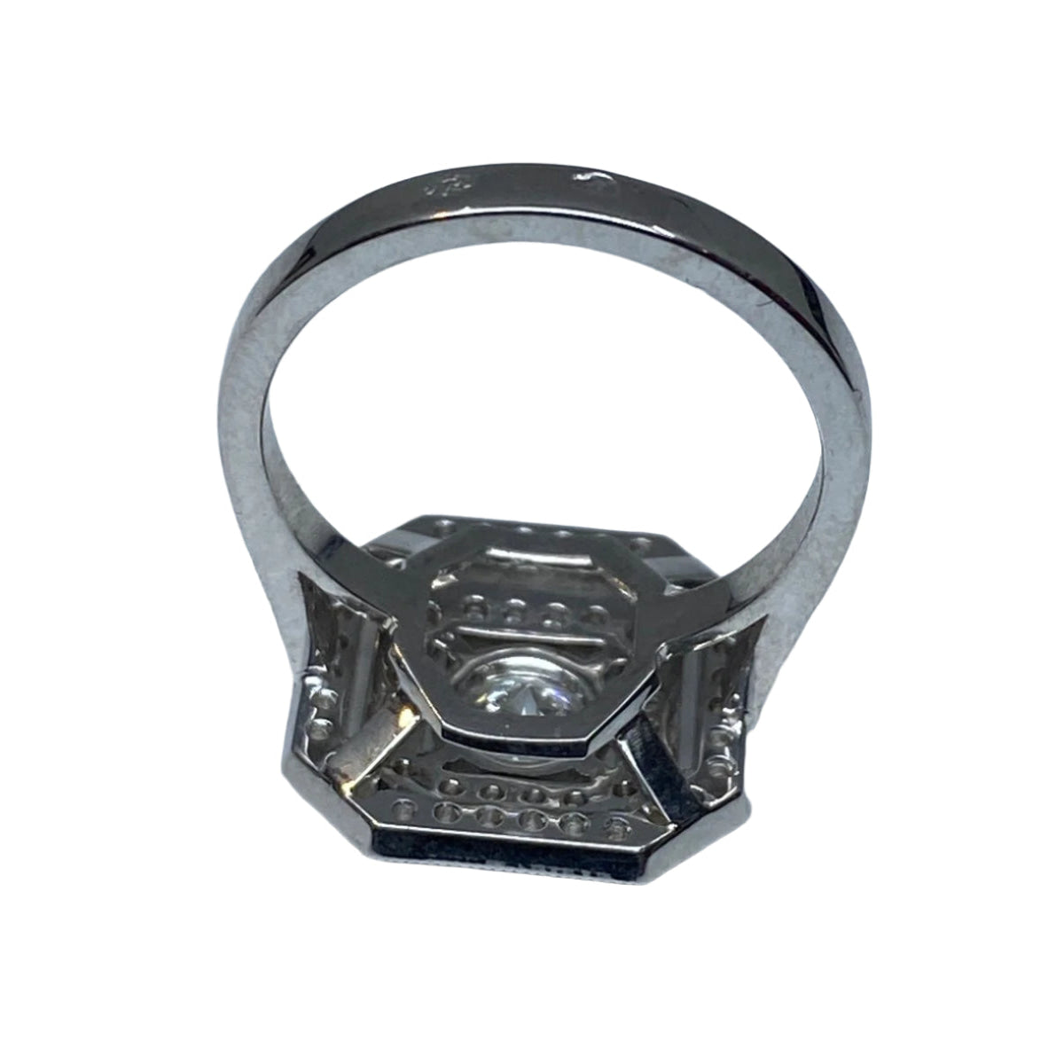 Bague octogonale en or 18 carats ornée de diamants - Castafiore