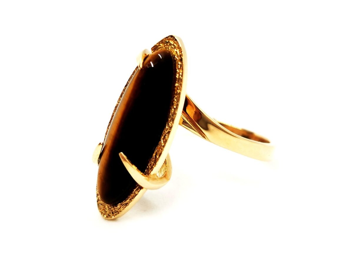 Bague Oeil de tigre en or jaune - Castafiore