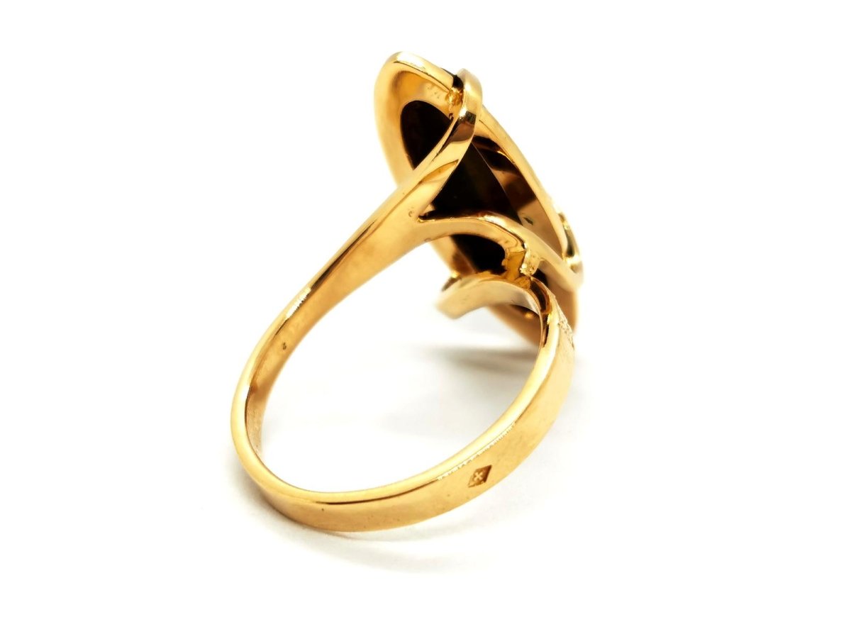 Bague Oeil de tigre en or jaune - Castafiore