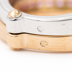 Bague O.J. PERRIN en or blanc et or rose, et saphirs - Castafiore