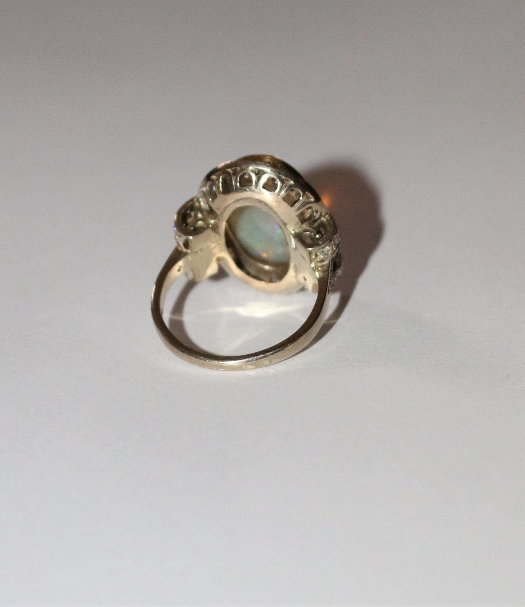 Bague Opale Art Déco 2 Ors - Castafiore