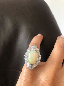 bague Opale et diamant - Castafiore