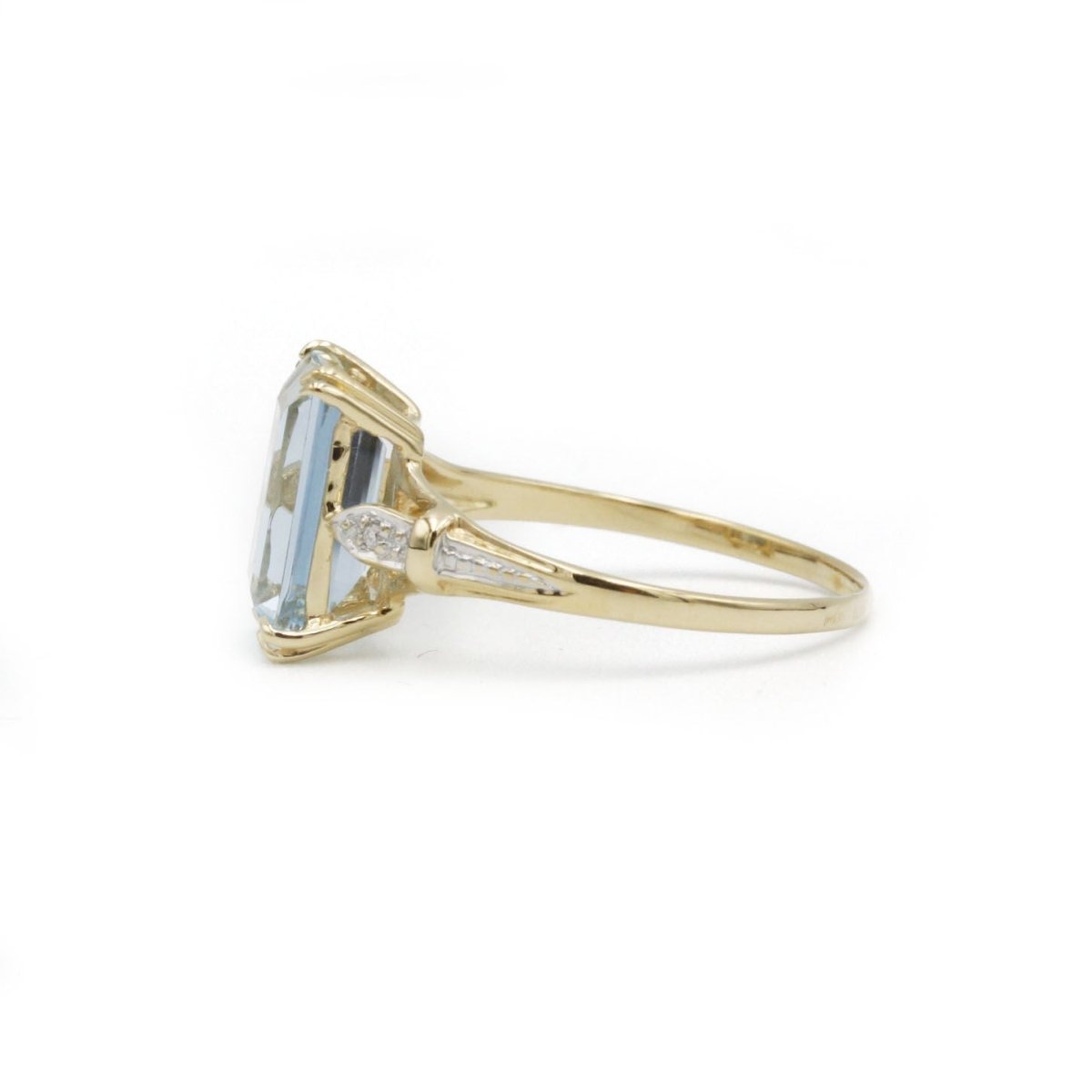 Bague - Or, Aigue Marine & diamants - Castafiore