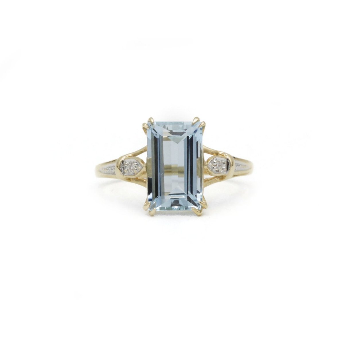 Bague - Or, Aigue Marine & diamants - Castafiore