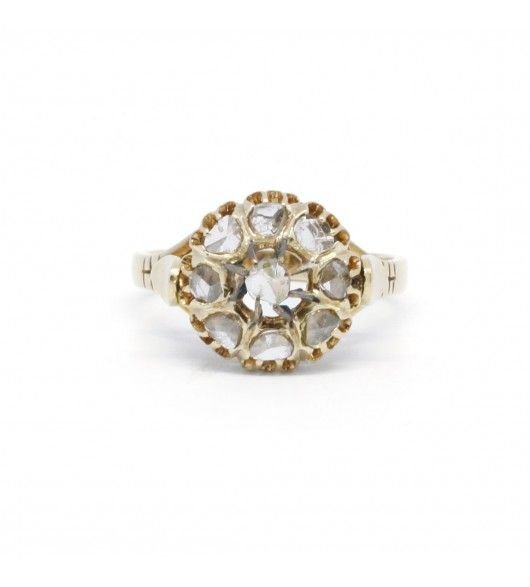 Bague - Or. Argent Et Diamants - Castafiore