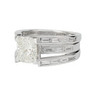 Bague or blanc, diamants coussin 2,01 carats - Castafiore