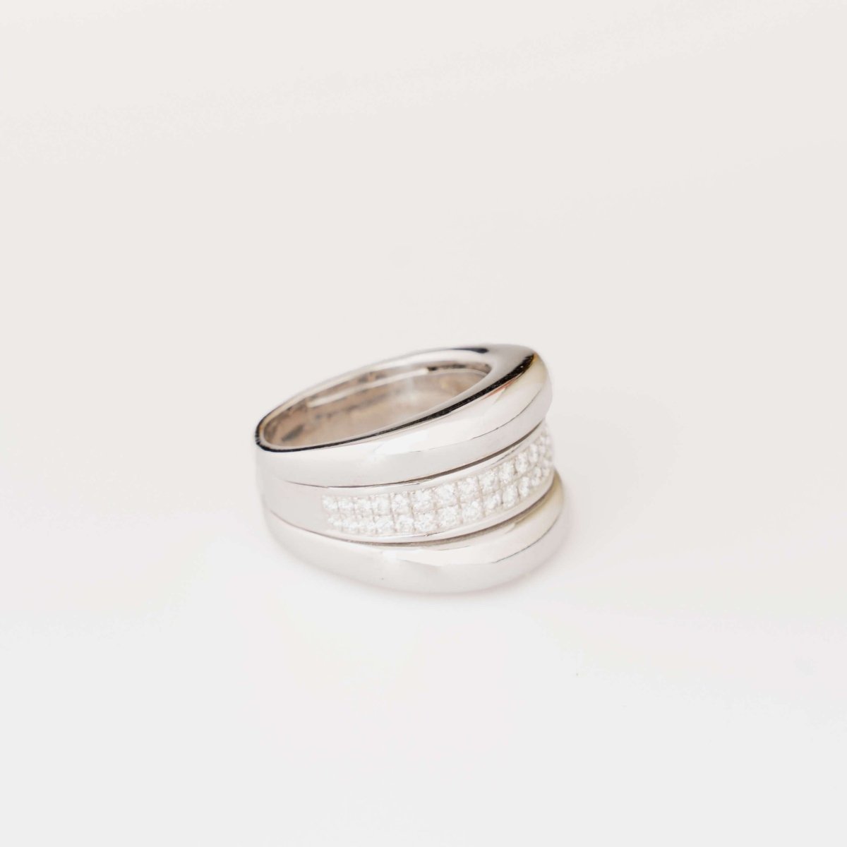 Bague or blanc et diamants - Castafiore