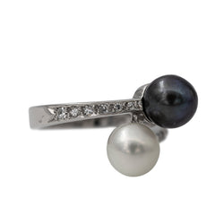 Bague or blanc et perles - Castafiore