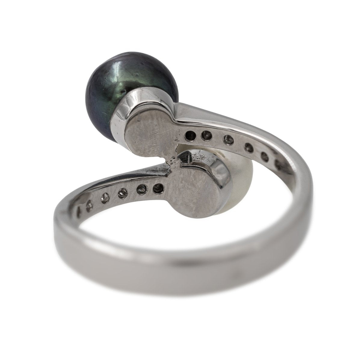 Bague or blanc et perles - Castafiore