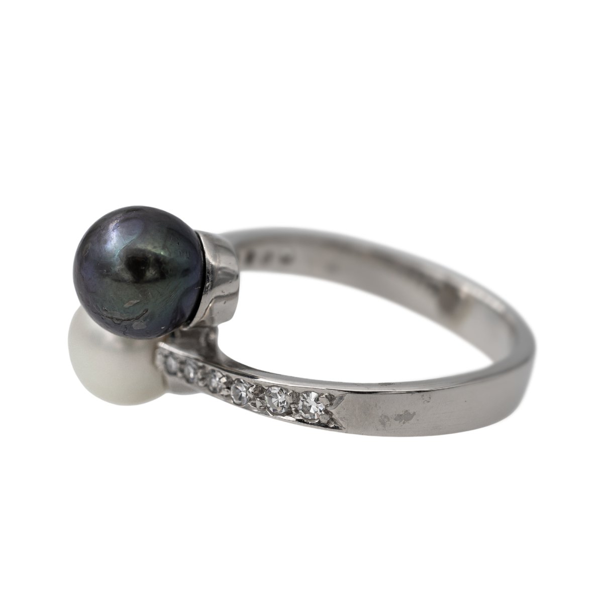 Bague or blanc et perles - Castafiore