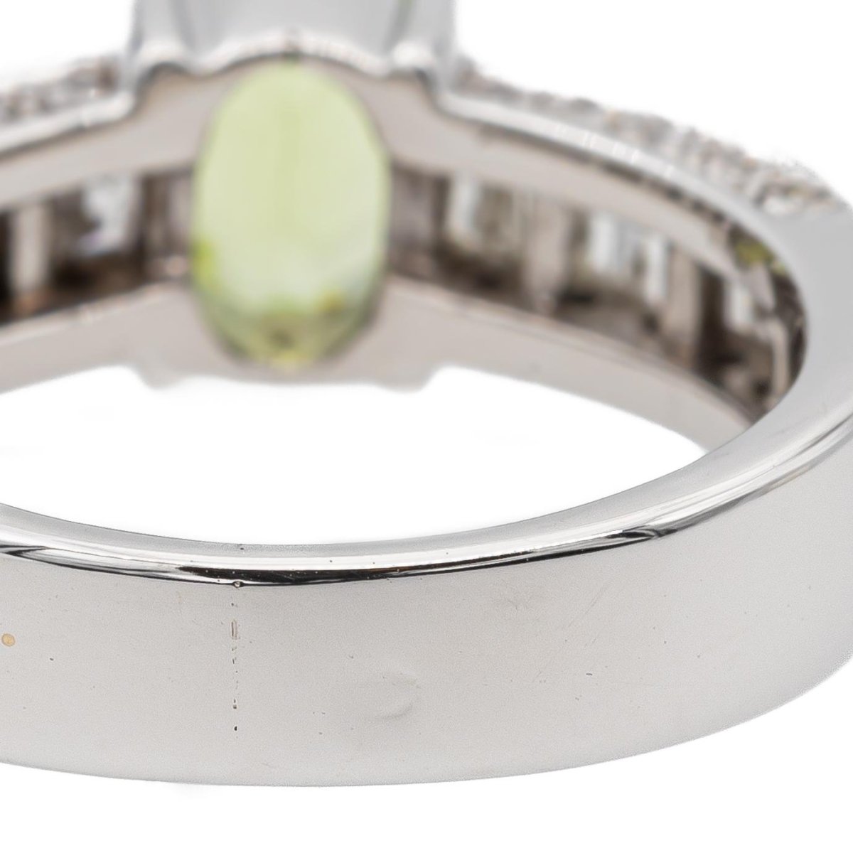 Bague Or blanc Péridot - Castafiore