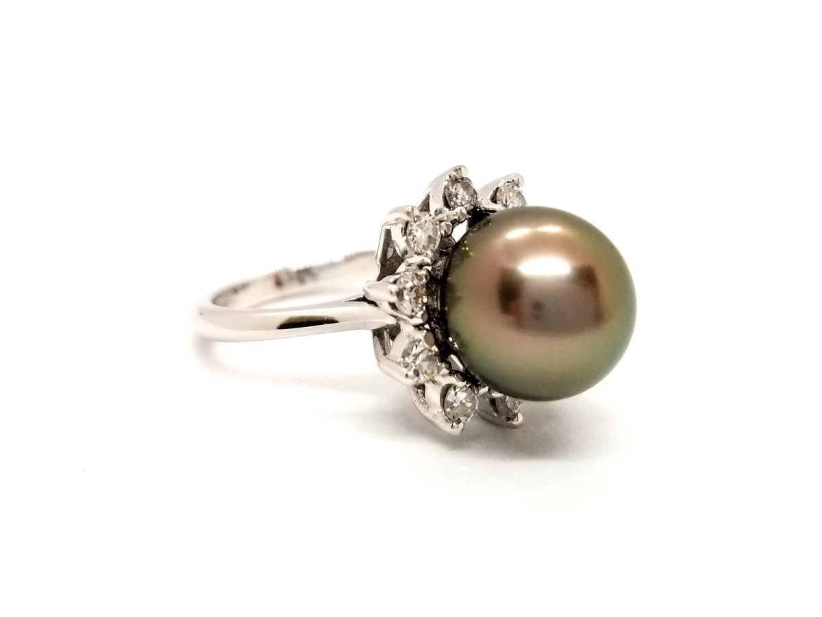 Bague Or blanc Perle - Castafiore