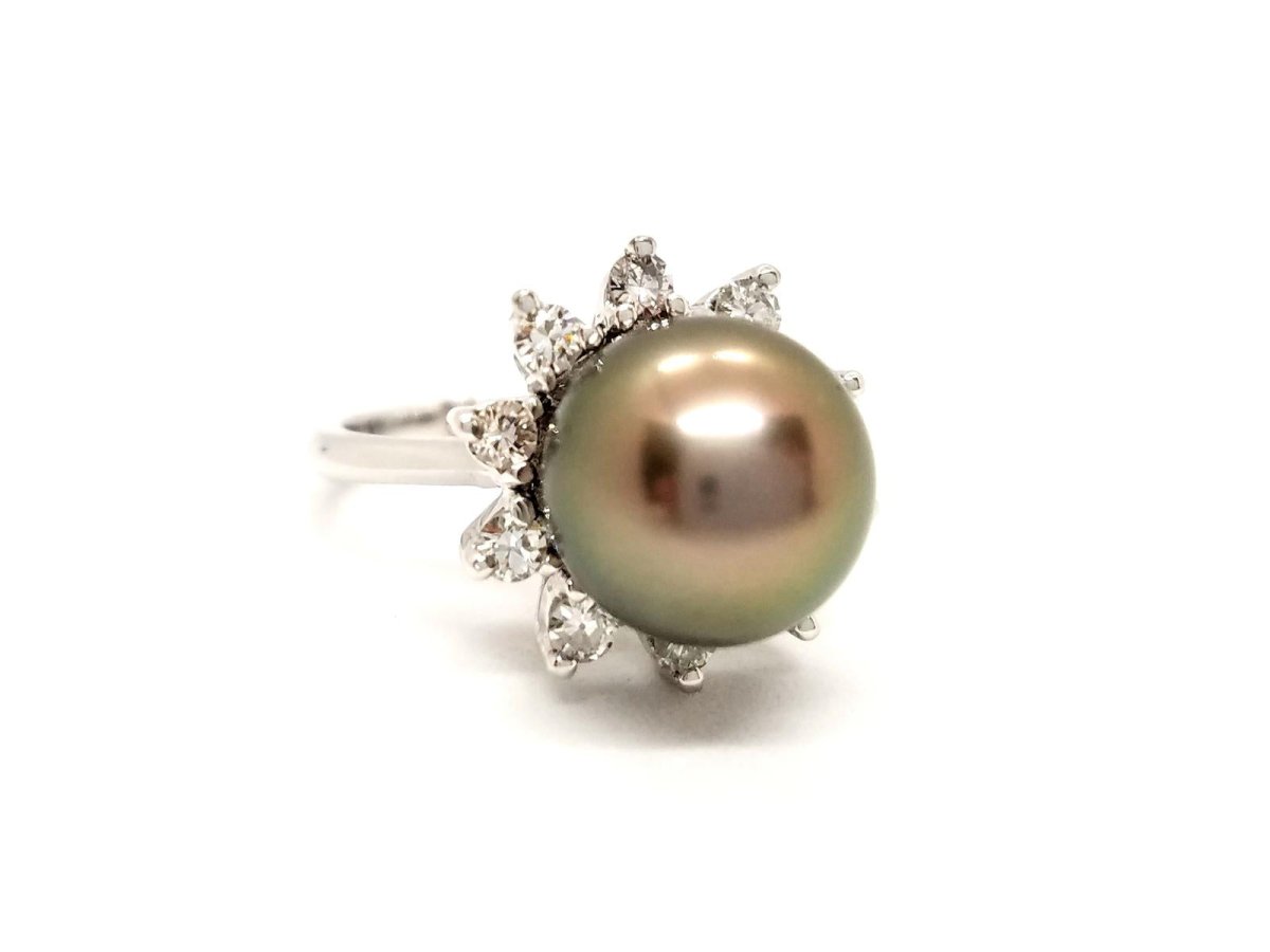 Bague Or blanc Perle - Castafiore